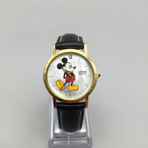 Vintage Lorus Disney Mickey Mouse Watch Women 30mm JV811-1400 New Battery